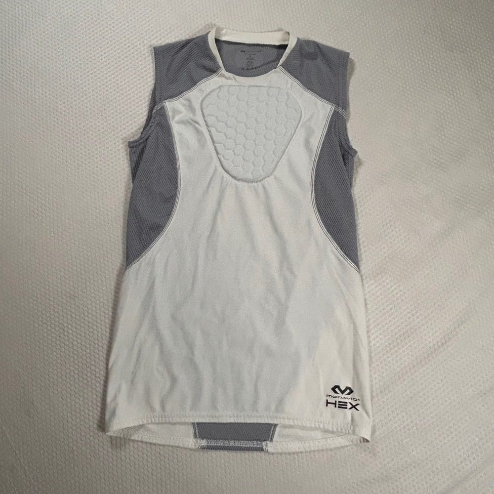 McDavid HEX Youth XL Padded Compression Shirt Sleeveless Sternum Guard